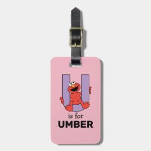 Elmo Alphabet U-Lila Bagagebricka