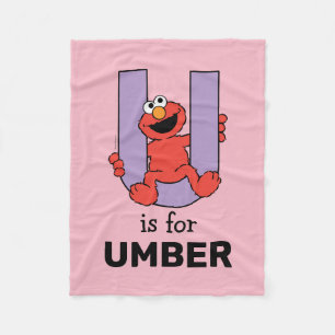 Elmo Alphabet U-Lila Fleecefilt