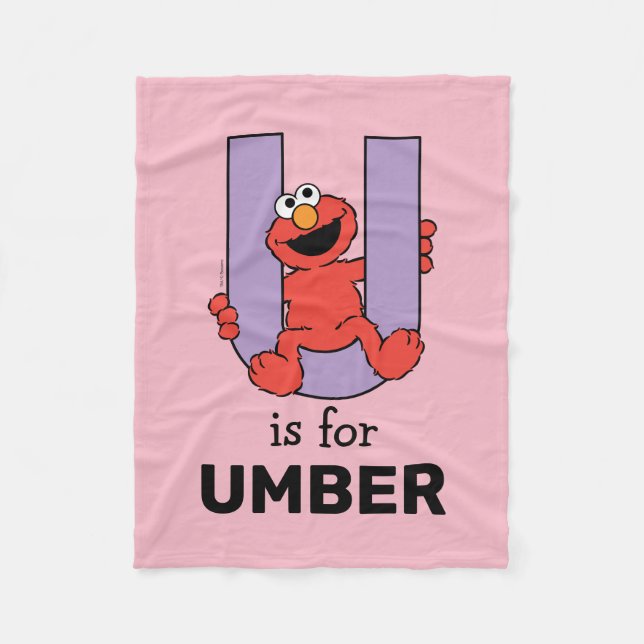 Elmo Alphabet | U-Lila Fleecefilt (Framsidan)