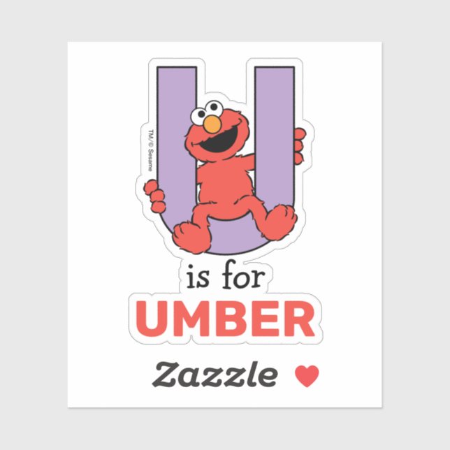Elmo Alphabet | U-Lila Klistermärken (Ark)
