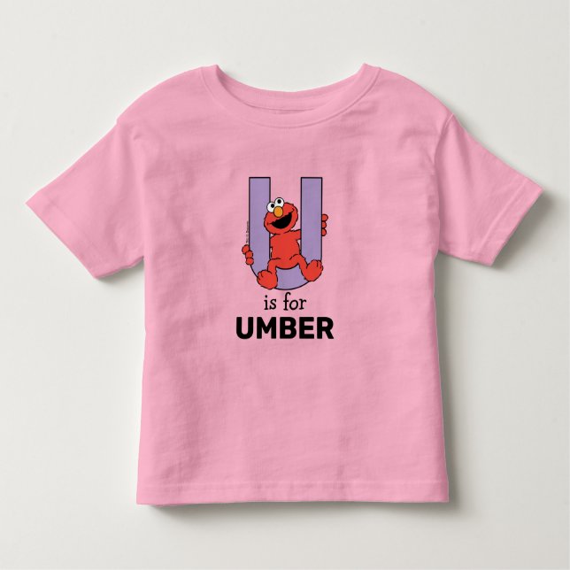 Elmo Alphabet | U-Lila T Shirt (Framsida)
