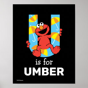 Elmo Alphabet   U Paraply Poster