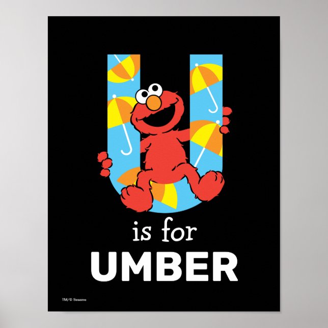 Elmo Alphabet | U Paraply Poster (Framsidan)