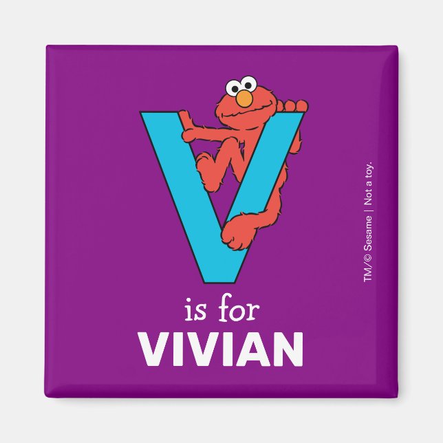 Elmo Alphabet | V Blå Magnet (Framsidan)