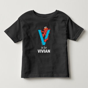 Elmo Alphabet   V Blå T Shirt