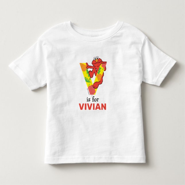 Elmo Alphabet | V Grönsaker T Shirt (Framsida)