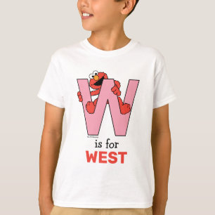 Elmo Alphabet W Rosa T Shirt