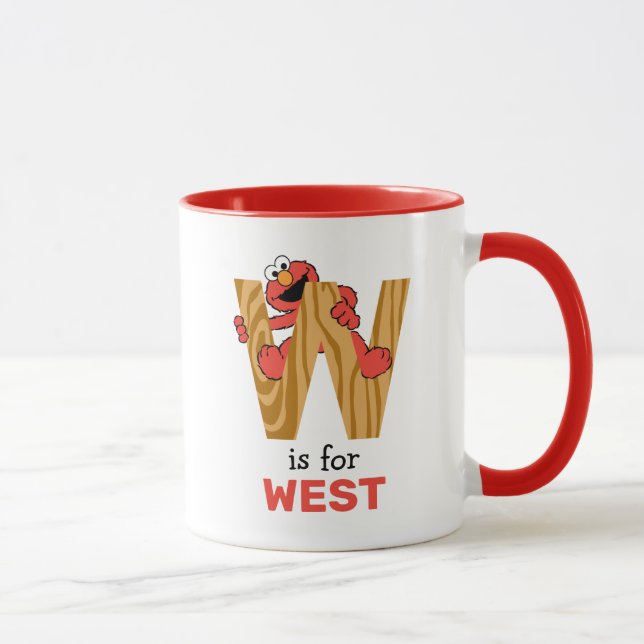 Elmo Alphabet | W Wood Mugg (Höger)