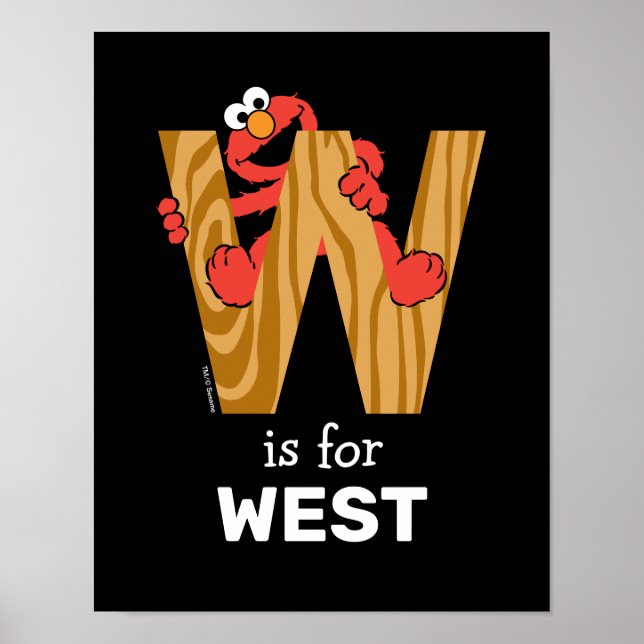 Elmo Alphabet | W Wood Poster (Framsidan)