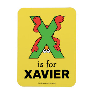 Elmo Alphabet X-Grönt Magnet