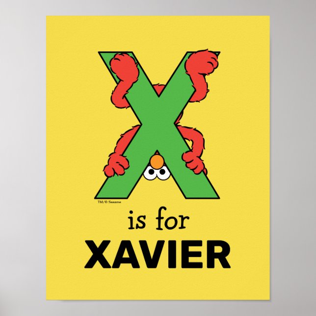 Elmo Alphabet | X-Grönt Poster (Framsidan)