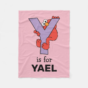 Elmo Alphabet   Y-Lila Fleecefilt