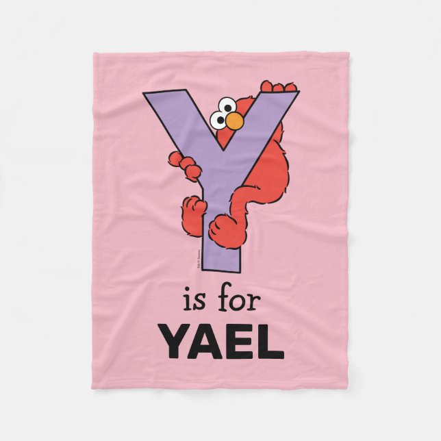 Elmo Alphabet | Y-Lila Fleecefilt (Framsidan)