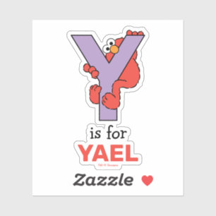 Elmo Alphabet Y-Lila Klistermärken