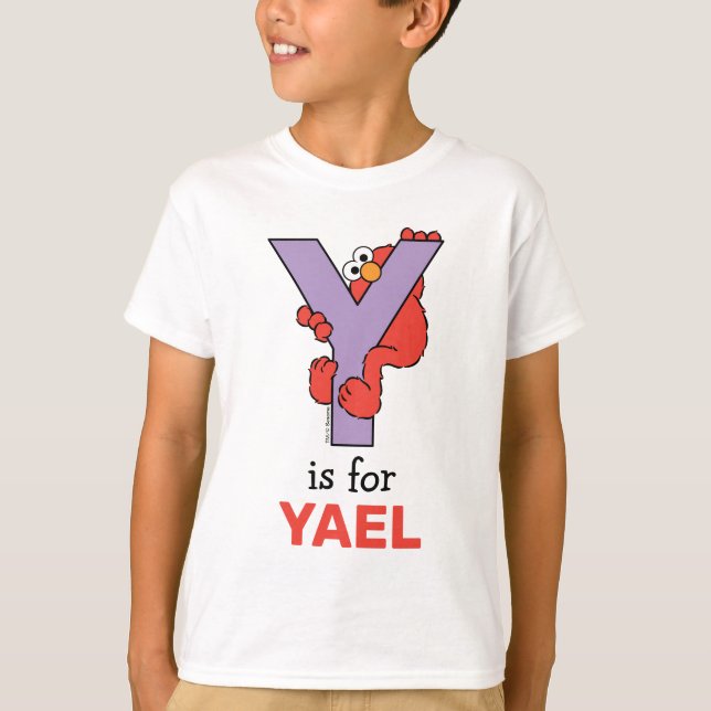 Elmo Alphabet | Y-Lila T Shirt (Framsida)
