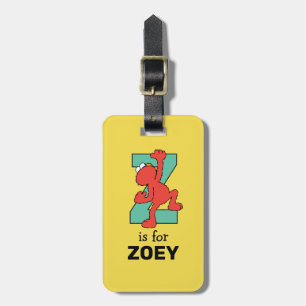 Elmo Alphabet Z Teal Bagagebricka