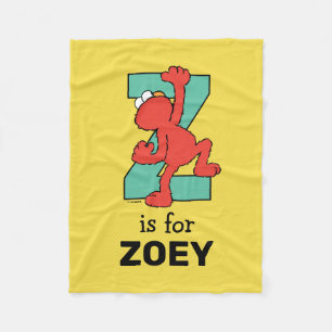 Elmo Alphabet Z Teal Fleecefilt
