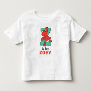 Elmo Alphabet   Z Teal T Shirt