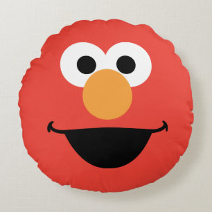 Elmo Ansikte Art Rund Kudde