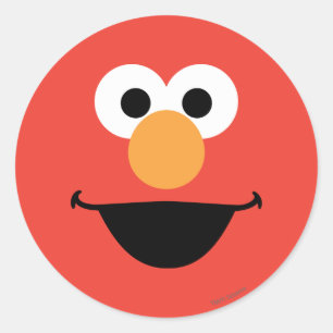Elmo Ansikte Art Runt Klistermärke