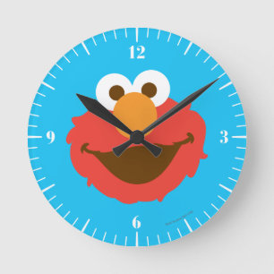 Elmo Ansikte Rund Klocka