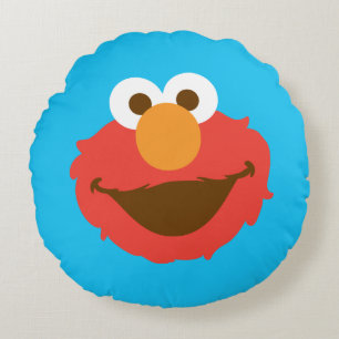 Elmo Ansikte Rund Kudde
