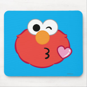 Elmo Ansikte som kastar en kyss Musmatta