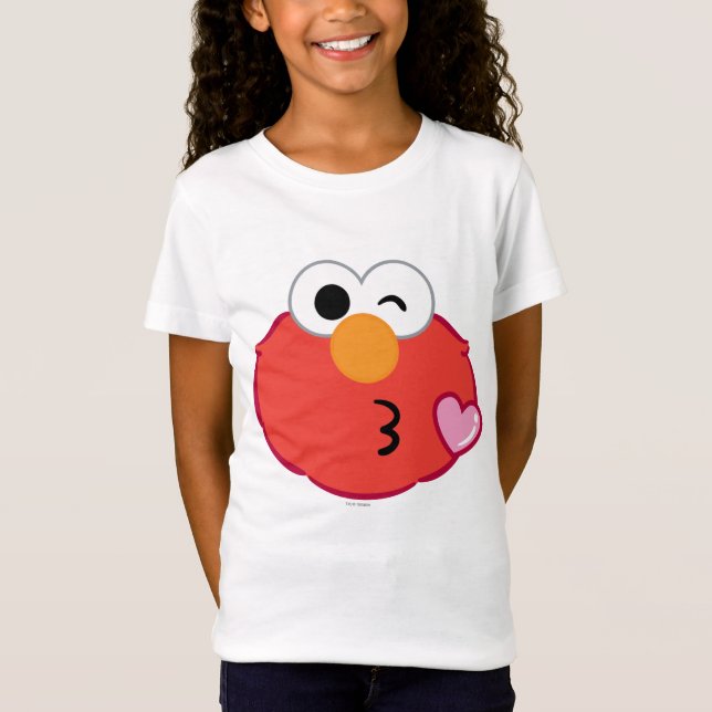 Elmo Ansikte som kastar en kyss Tee (Framsida)