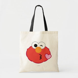 Elmo Ansikte som kastar en kyss Tygkasse