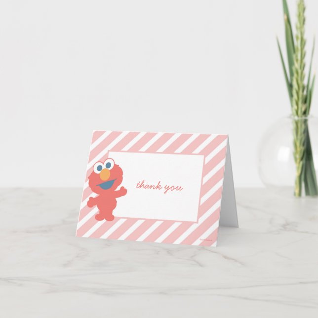 Elmo Baby Shower Tackkort (Framsida)