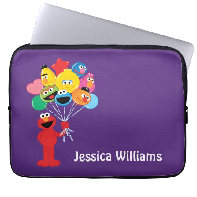Elmo Balloons | Lägg till ditt namn Laptop Sleeve (Framsidan)