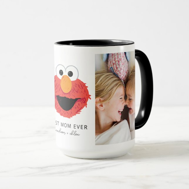 Elmo Big Ansikte | Bästa Mamma - Foto Mugg (Framsida höger)