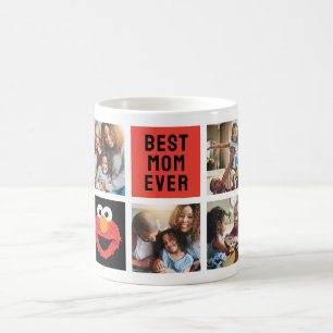 Elmo Big Ansikte   Mamma - Fotokollage Kaffemugg