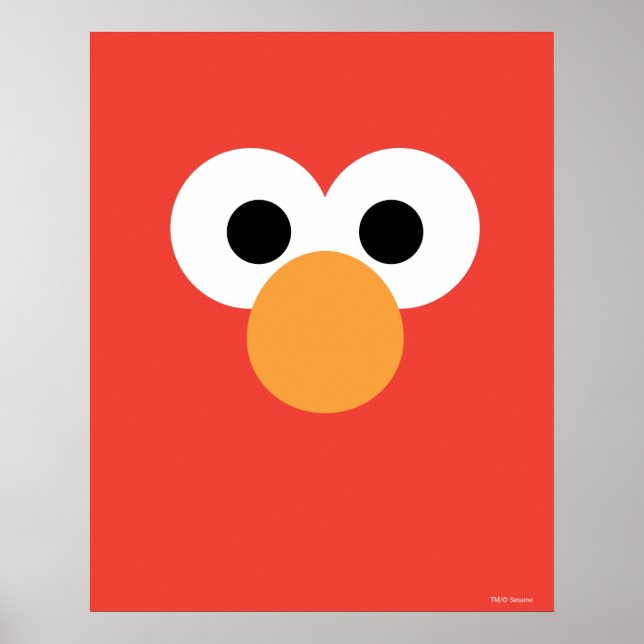 Elmo Big Ansikte Poster (Framsidan)