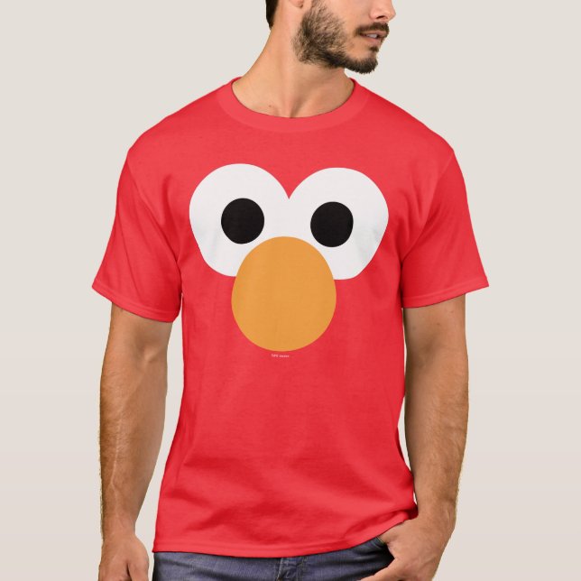 Elmo Big Ansikte T Shirt (Framsida)