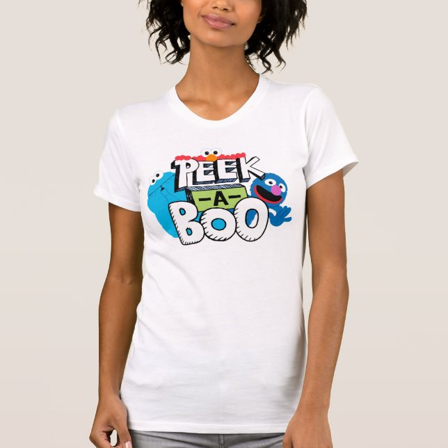 Elmo, Cookie & Grover| Peek-a-Boo T Shirt (Framsida)