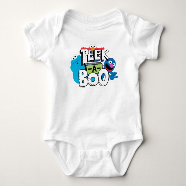 Elmo, Cookie & Grover| Peek-a-Boo T Shirt (Framsida)