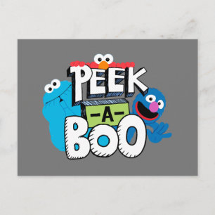 Elmo, Cookie & Grover Peek-a-Boo Vykort