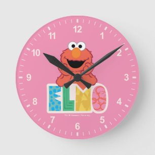 Elmo Cute & Roligt Rund Klocka