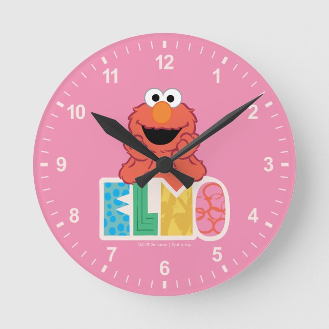 Elmo Cute & Roligt Rund Klocka (Framsida)