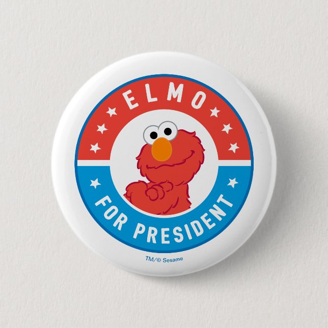 Elmo för president Badge Knapp (Framsida)