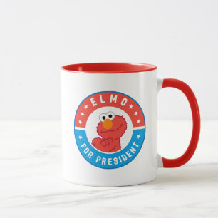 Elmo för president Badge Mugg