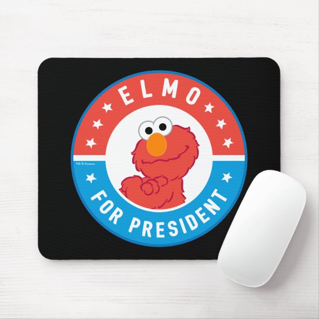 Elmo för president Badge Musmatta (Med mus)