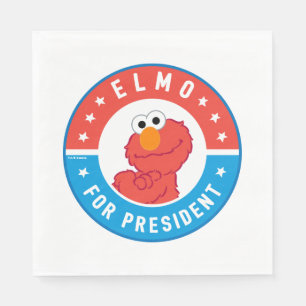 Elmo för president Badge Pappersservett