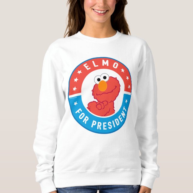 Elmo för president Badge T Shirt (Framsida)