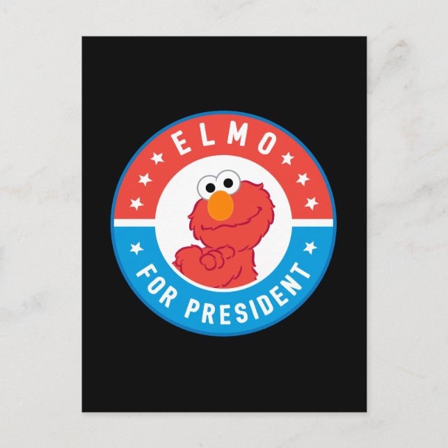 Elmo för president Badge Vykort (Framsida)