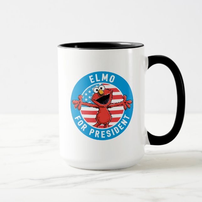 Elmo för president - flagga mugg (Höger)