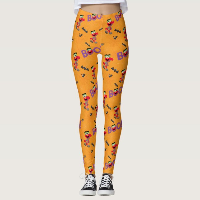 Elmo | Halloween Boo Mönster Leggings (Framsida)