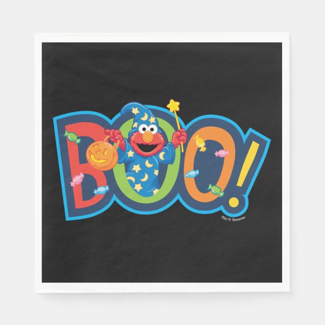 Elmo | Halloween Boo! Pappersservett (Framsidan)