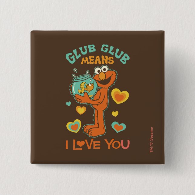 Elmo Holding sin Pet Goldfish Knapp (Framsida)